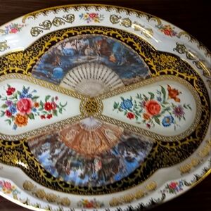 England Antique 1971 dining serving metal tray